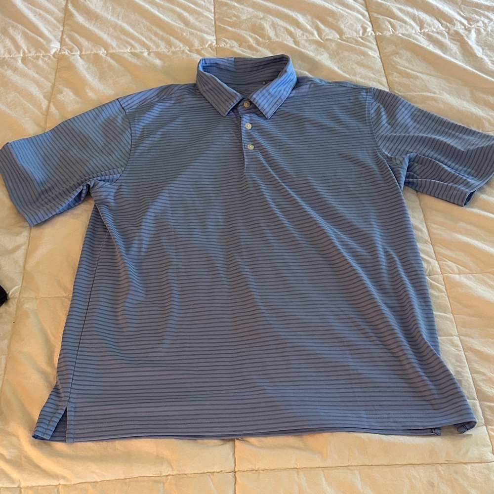 Talbots Men’s Light Blue Striped Polo